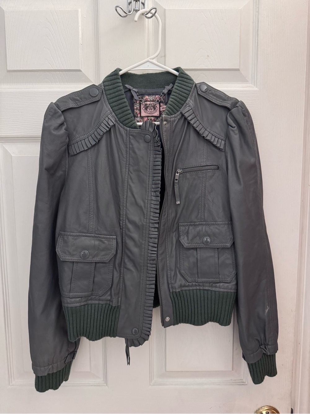Juicy Couture Gray Bomber Jacket
